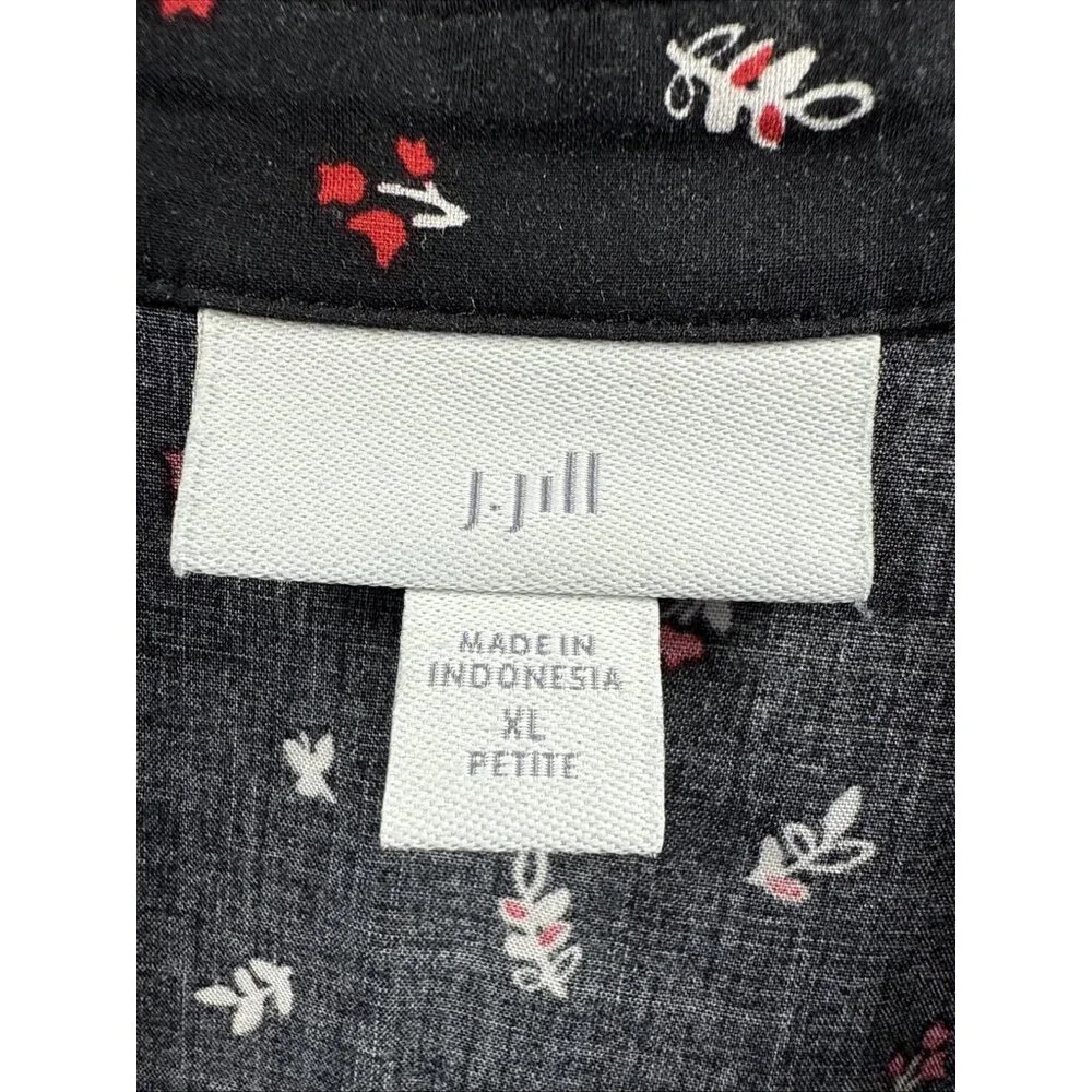 J. Jill Women Jumpsuit XL Petite Ditsy Bohemian Casual Floral Lagenlook Wide Leg
